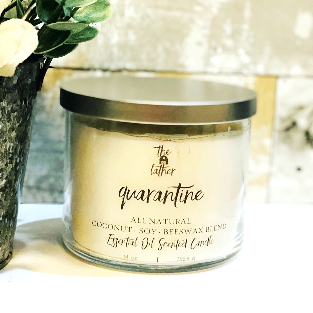 Quarantine EssentOil Scented Beeswax Blend Candle